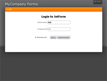Tablet Screenshot of jotformdemo.interlogy.com